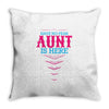 Have No Fear Aunt Is Here Throw Pillow