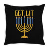 get lit Throw Pillow