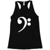 bass cleff funny Racerback Tank