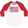 t-rex vintage american flag 3/4 Sleeve Shirt