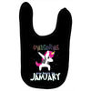 january  born unicorns Baby Bibs