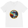 Nasa  Blue White Yellow Color V-Neck Tee