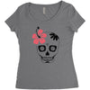 day of dead sugar skull Women's Triblend Scoop T-shirt