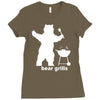 bear grills bbq funny Ladies Fitted T-Shirt