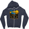 plastic debris Zipper Hoodie