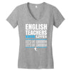 english teacher save lives Women's V-Neck T-Shirt