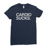 cardio sucks   exercise running gym training workout fitness trainer t Ladies Fitted T-Shirt
