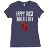 happy first fathers day Ladies Fitted T-Shirt
