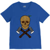 skull wood V-Neck Tee