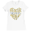rescue. love. repeat. Ladies Fitted T-Shirt