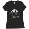 softball mom sequins Ladies Fitted T-Shirt