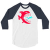 monster fish eats diver 3/4 Sleeve Shirt