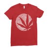 cannabis fingerprinting (white) Ladies Fitted T-Shirt