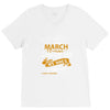I'm a march woman I was born with my heart V-Neck Tee