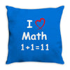 kids boys childrens i love math 1+1=11 funny Throw Pillow