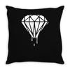 dripping diamond logo Throw Pillow
