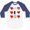 ls lesbian full heart 3/4 Sleeve Shirt