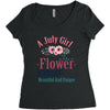 A July Girl Like A Flowers Women's Triblend Scoop T-shirt