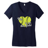 my heart is on that field Women's V-Neck T-Shirt