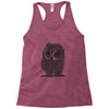 owl on athletic Racerback Tank