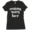 resting witch face Ladies Fitted T-Shirt