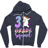 3rd grade squad Zipper Hoodie