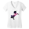 Unicorn Galaxy Women's V-Neck T-Shirt