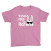 too hip to hop   bunny easter Youth Tee