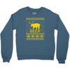 ugly sweater party beer bear funny Crewneck Sweatshirt