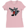 rocket vintage cartoon style Ladies Fitted T-Shirt