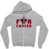 fuck cancer Zipper Hoodie