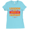 Legends Are Born In January Ladies Fitted T-Shirt