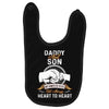 daddy and son not always eye to eye Baby Bibs