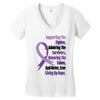 supporting the fighter, admiring the survivors, honoring the taken Women's V-Neck T-Shirt