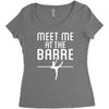 meet me at the barre ballet shoes funny Women's Triblend Scoop T-shirt