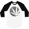 cannabis fingerprinting (black) 3/4 Sleeve Shirt