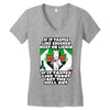 if it tastes like chicken, funny rude ideal birthday present Women's V-Neck T-Shirt