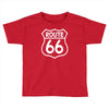 route 66 stampa bianca starda america sport Toddler T-shirt