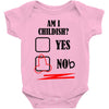 am i childish Baby Bodysuit