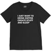 i just want to drink coffee, create stuff and sleep V-Neck Tee