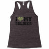 i love my soldier regular camouflage Racerback Tank