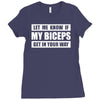 my biceps funny printed Ladies Fitted T-Shirt