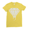 dripping diamond Ladies Fitted T-Shirt