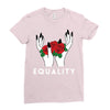 equality white Ladies Fitted T-Shirt