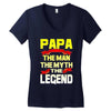 papa the man the myth the legend 2 Women's V-Neck T-Shirt