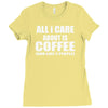 all i care about is coffee Ladies Fitted T-Shirt