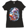 octopus vs shark Ladies Fitted T-Shirt