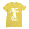 Best Friend Pug Ladies Fitted T-Shirt