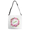 Floral Baby Name Adjustable Strap Totes