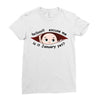 January Peeking Out Baby Boy Ladies Fitted T-Shirt